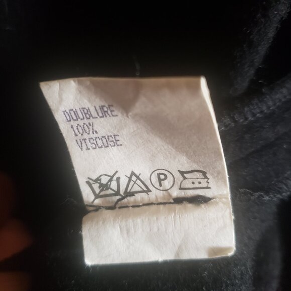 Woman's Vintage Printemps 80% Laine Wool Swing jacket with attached scarf/shawl. - Picture 5 of 5